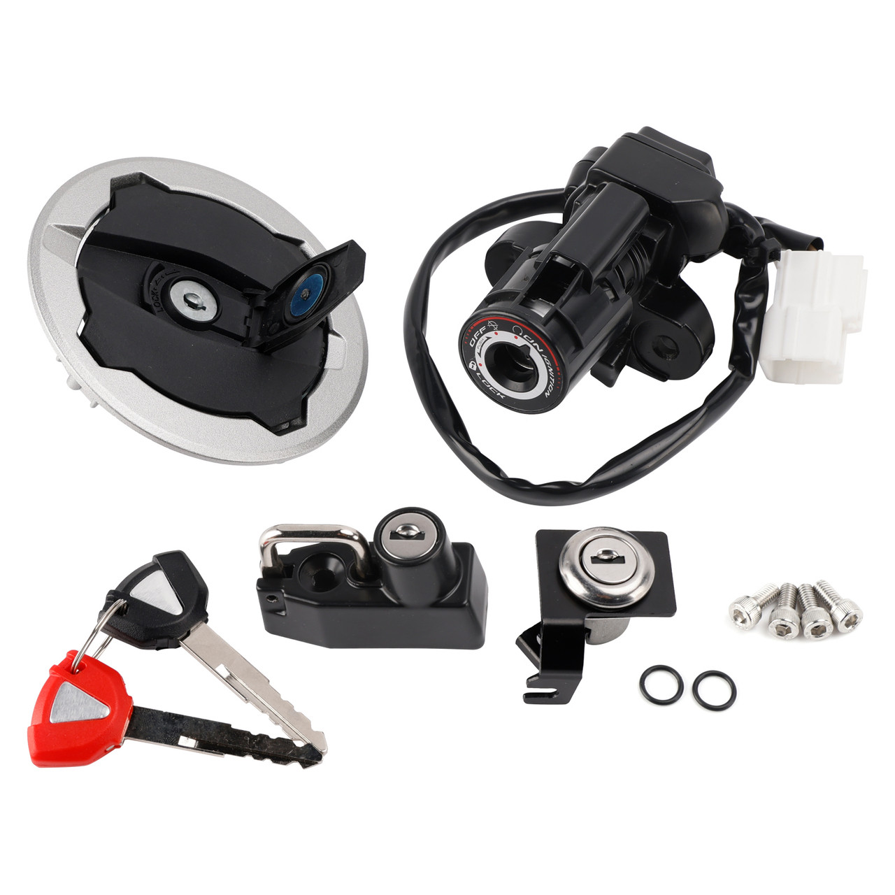 2024-2026 Kawasaki EX500 Ninja Ignition Switch Lock Set, Gas cap