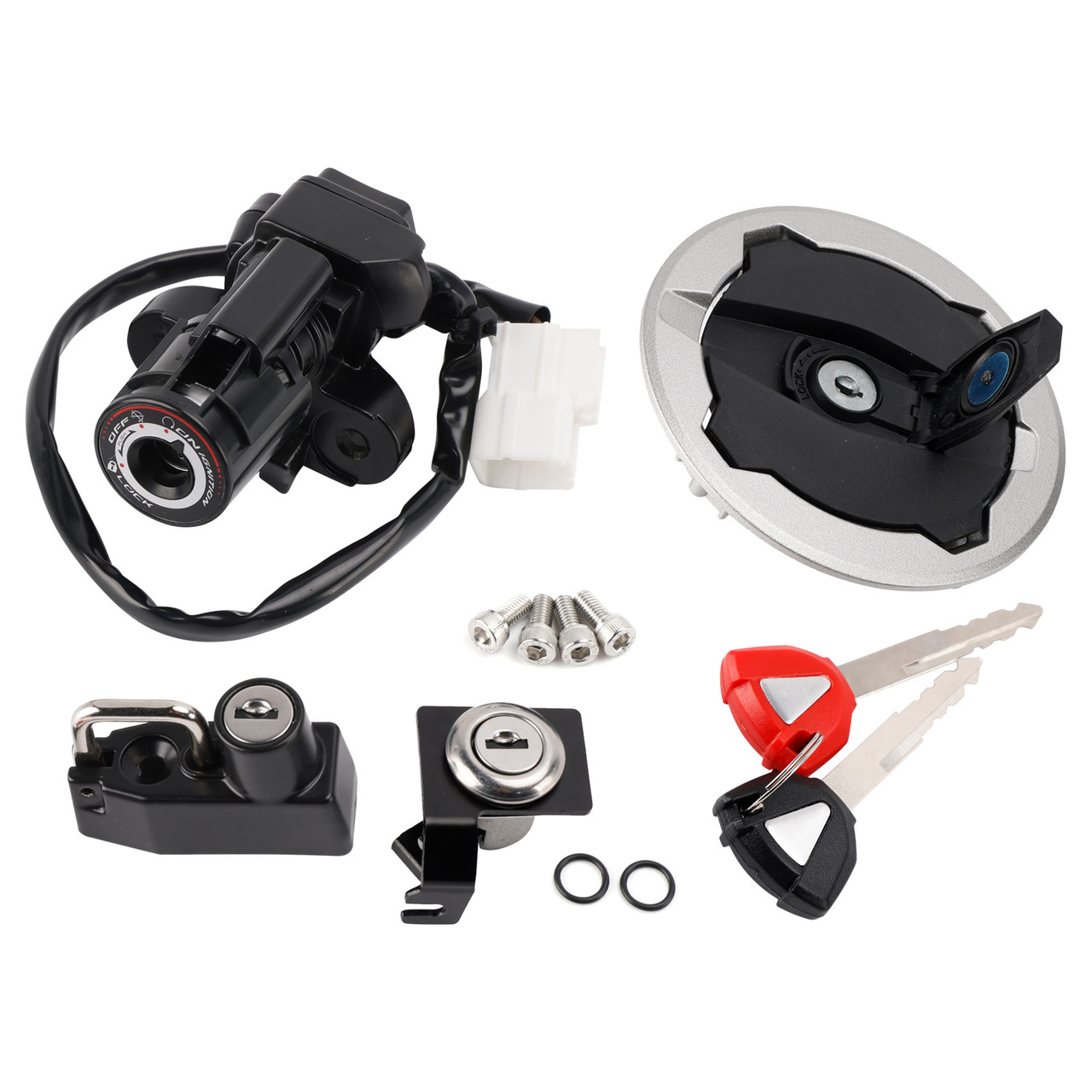 2024-2026 Kawasaki EX500 Ninja Ignition Switch Lock Set, Gas cap