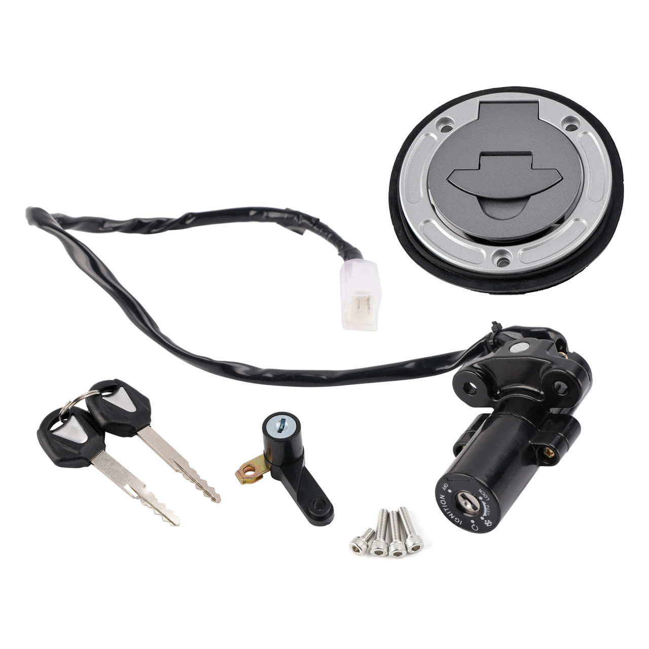 2019-2024 Yamaha YZF250-A YZF320-A YZF Ignition Switch Lock Set, Gas cap, Seat Lock, with Keys BS7-XH250-00 Black Generic