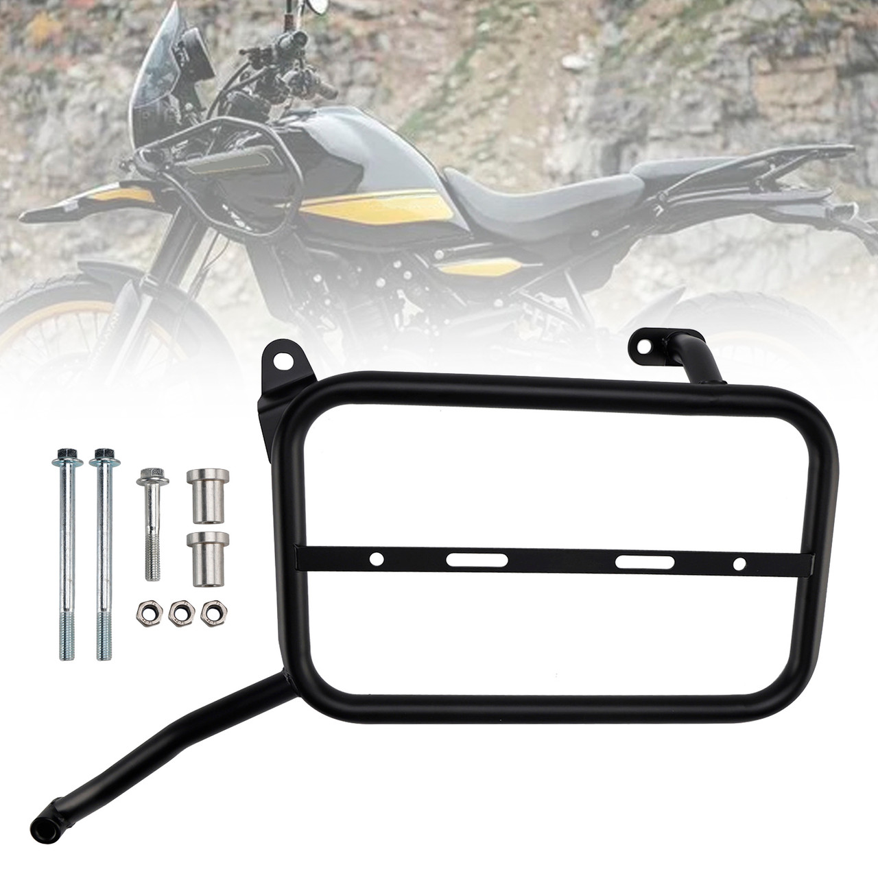 2024-2025 Himalayan 450 Left Luggage Rack Side Saddle Bag Mount Bracket Black Generic