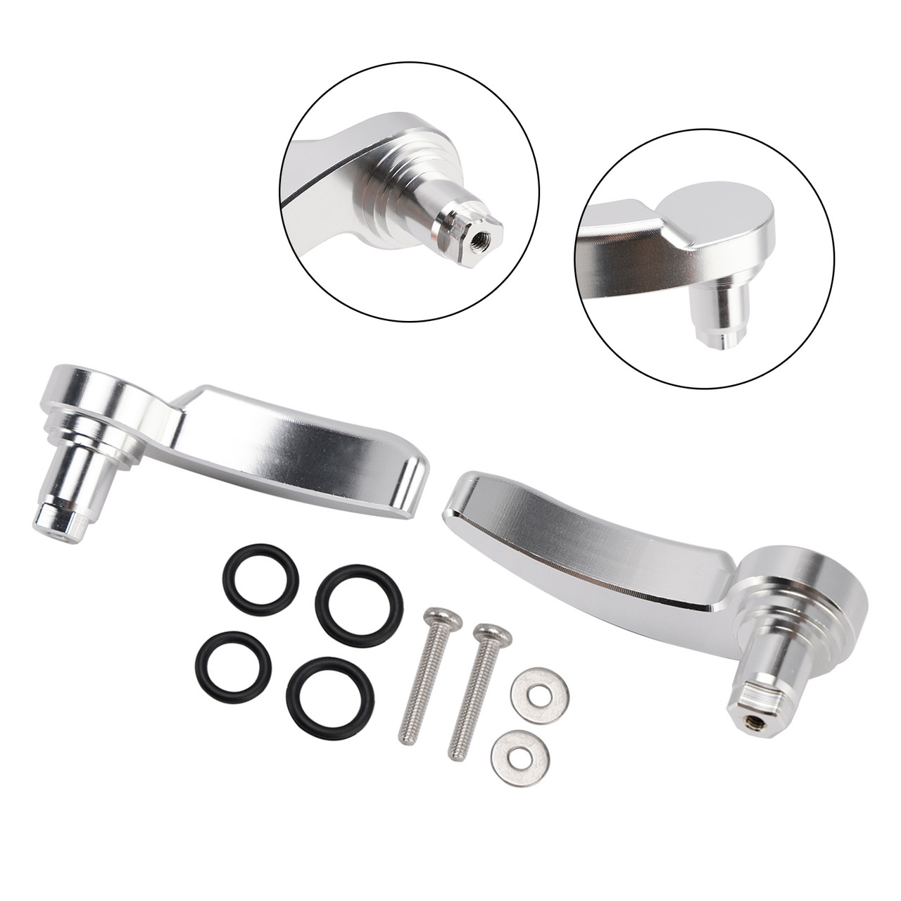 2014-2024 Touring Street Electra Glide Side Saddlebag Lid Lifters Lever Latch Silver Generic