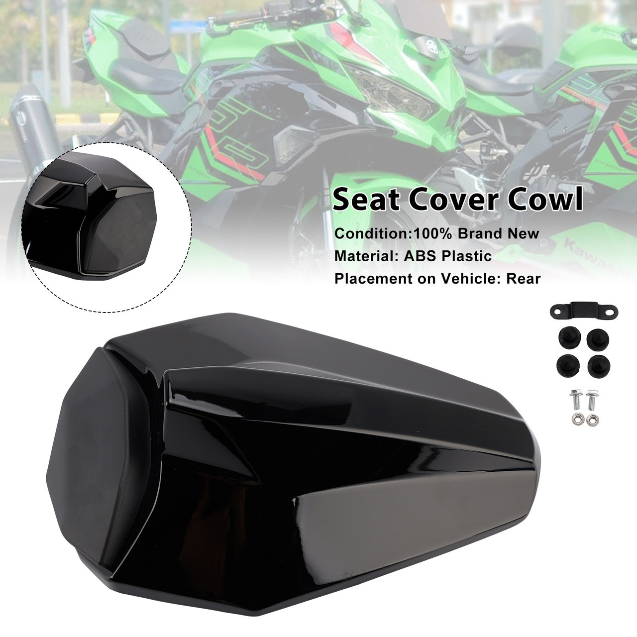 2020-2023 Kawasaki ZX-25R Seat Cover Cowl Black Generic