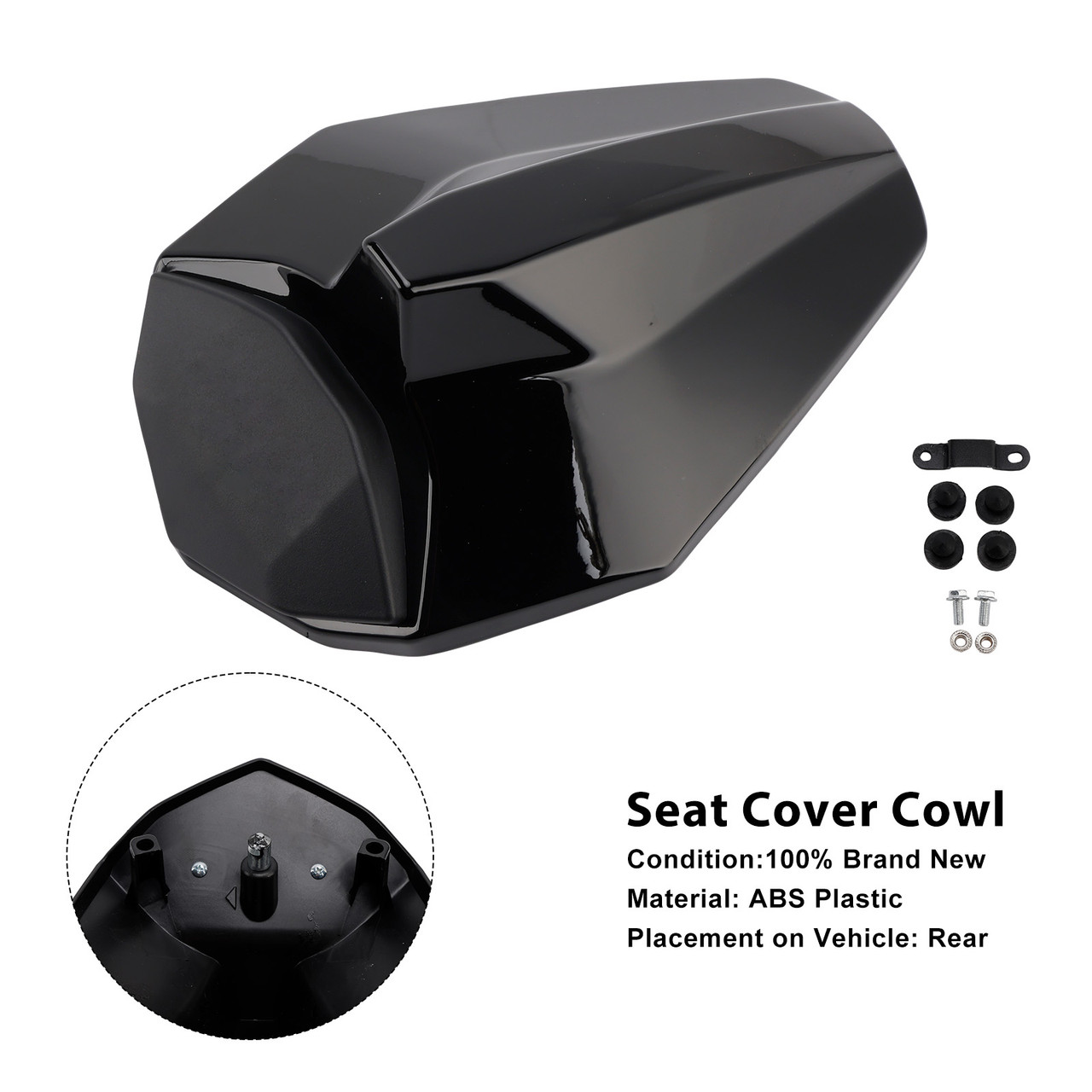 2023-2025 Kawasaki ZX-4R/ ZX-4RR Seat Cover Cowl Black Generic