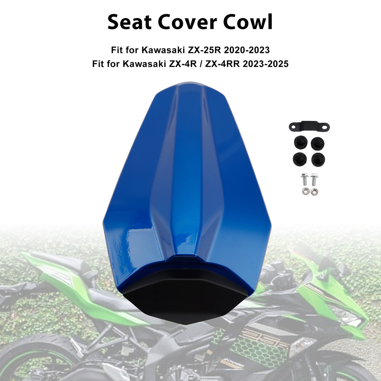 2020-2023 Kawasaki ZX-25R Seat Cover Cowl Blue Generic