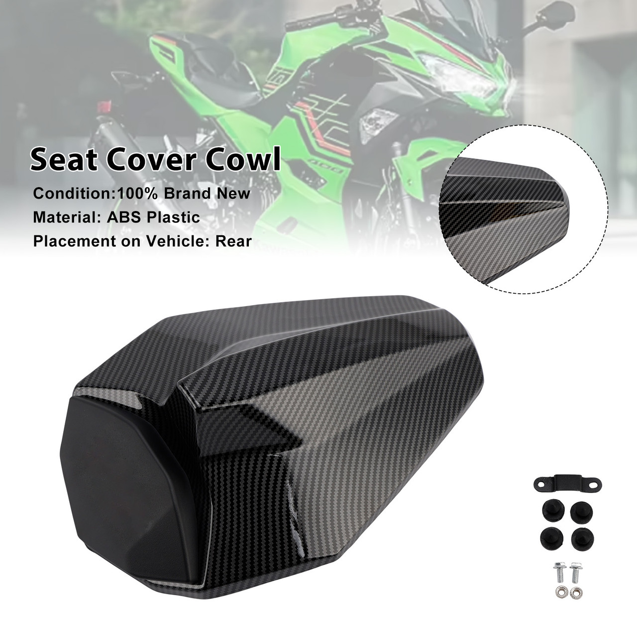 2020-2023 Kawasaki ZX-25R Seat Cover Cowl Carbon Generic