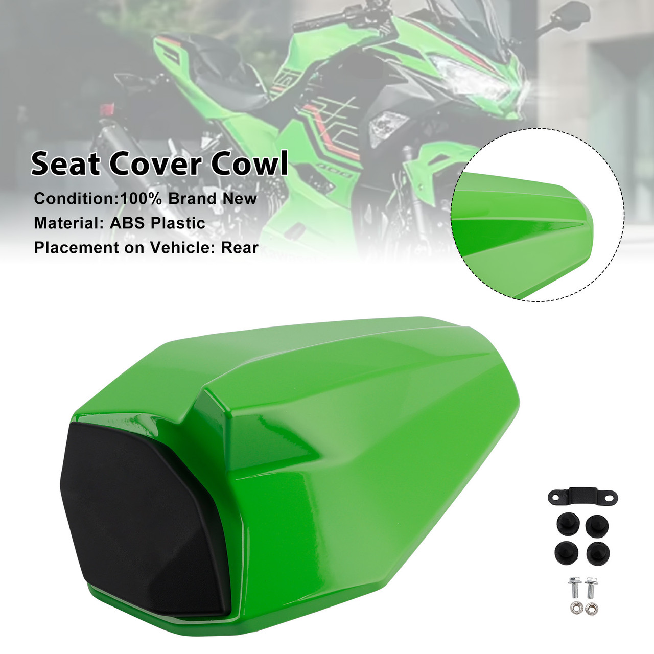 2020-2023 Kawasaki ZX-25R Seat Cover Cowl Green Generic