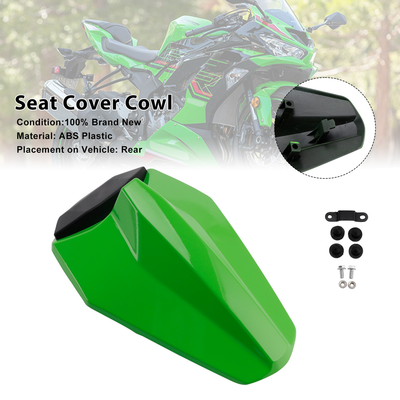 2020-2023 Kawasaki ZX-25R Seat Cover Cowl Green Generic