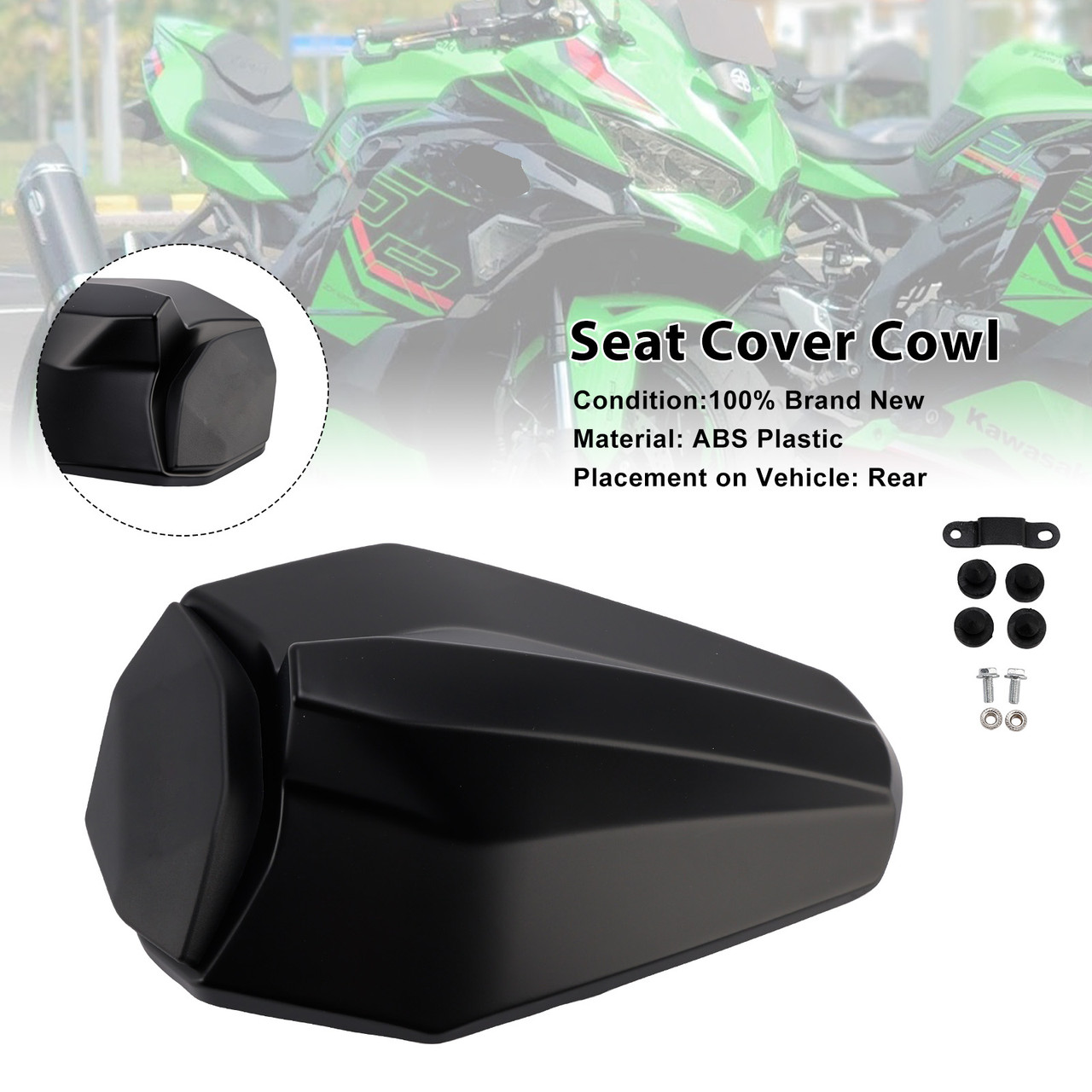 2023-2025 Kawasaki ZX-4R/ ZX-4RR Seat Cover Cowl Matte Black Generic