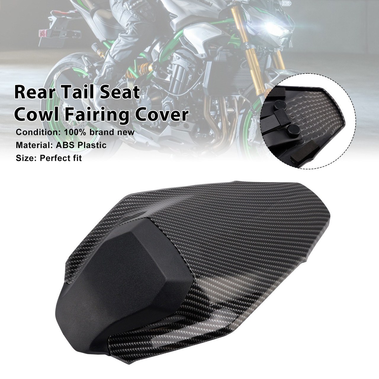 2025-2026 Kawasaki Z900 Z900SE Rear Tail Seat Cowl Fairing Cover Carbon Generic