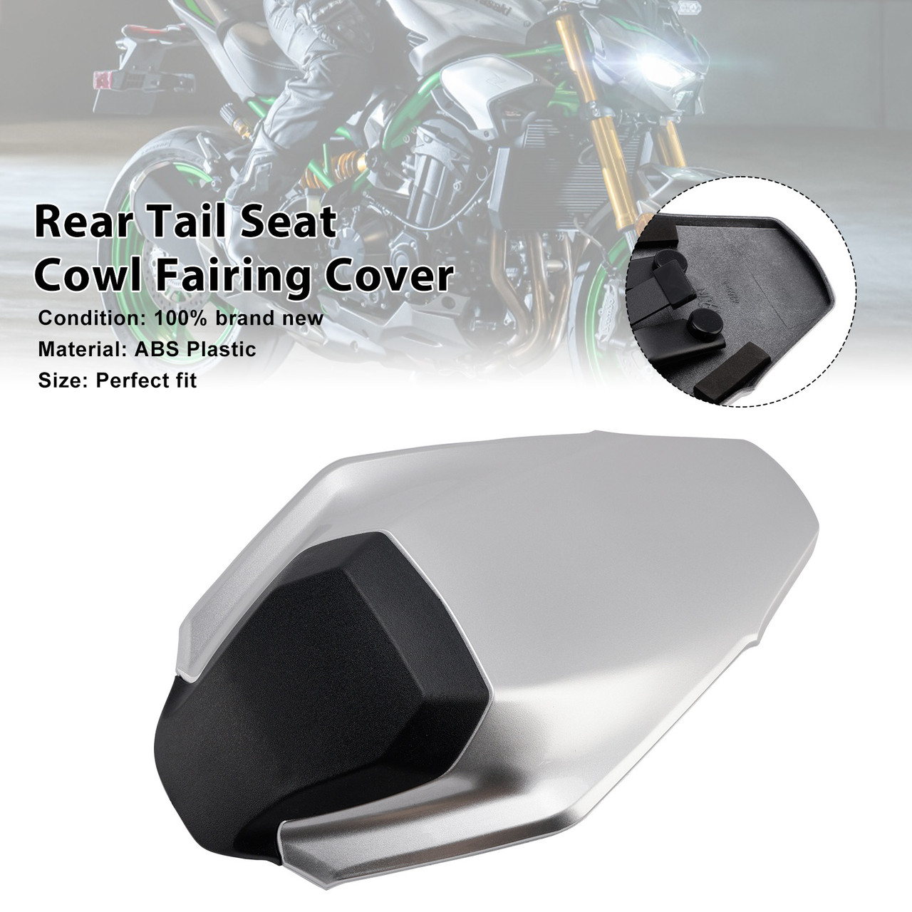 2025-2026 Kawasaki Z900 Z900SE Rear Tail Seat Cowl Fairing Cover Gray Generic