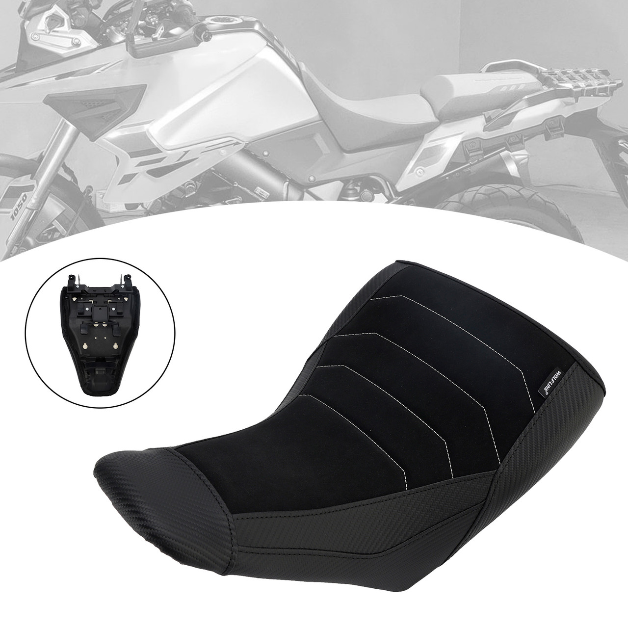 2023-2025 Suzuki V-Strom DL1050 Front Raider Seat Driver Cushion Lower Black Generic