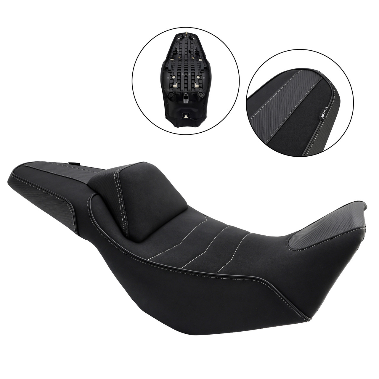 2024-2025 Honda Nx400 Nx500 Rider Passenger Seat Front Rear Cushion Black 15mm higher Generic