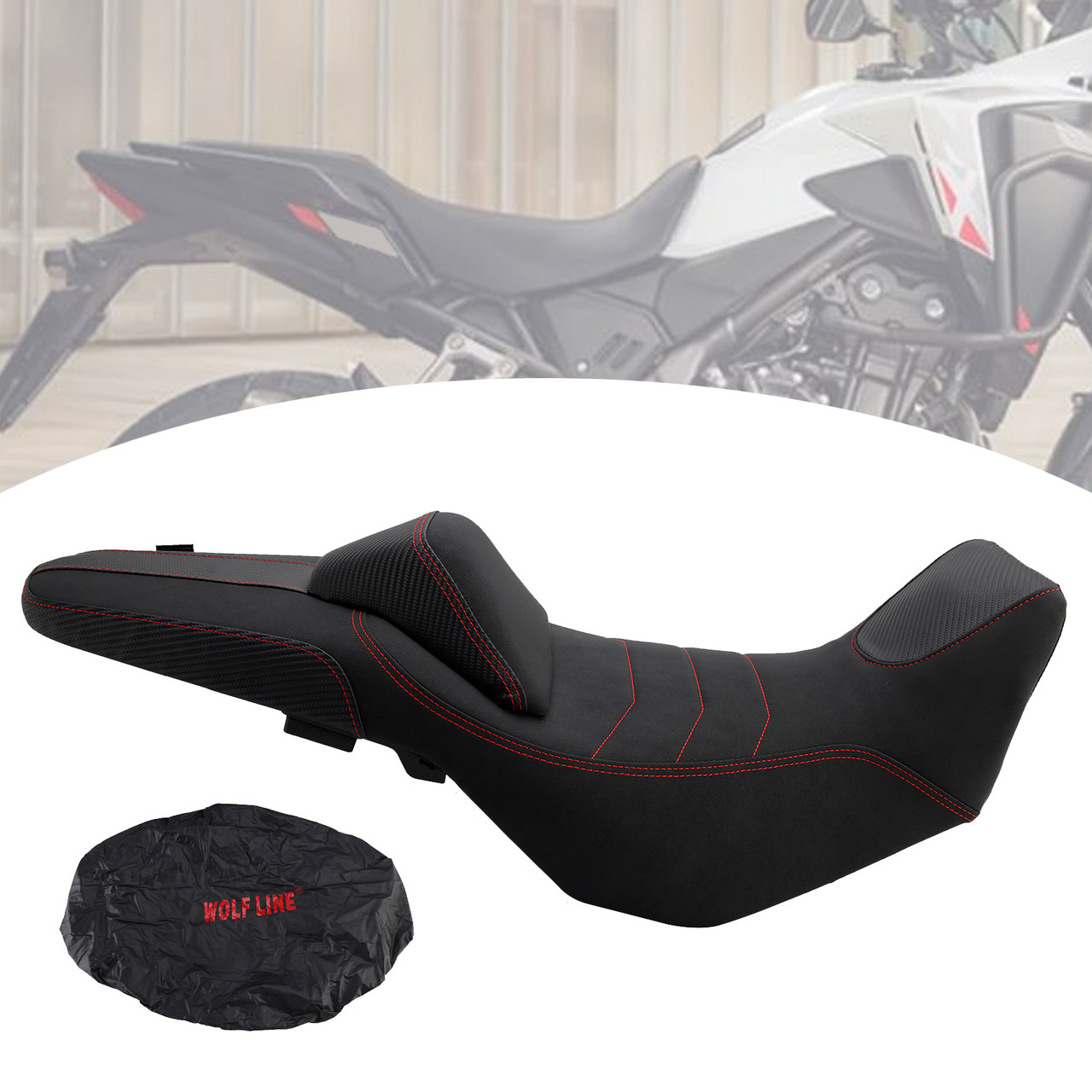 2024-2025 Honda Nx400 Nx500 Rider Passenger Seat Front Rear Cushion Red 15mm higher Generic