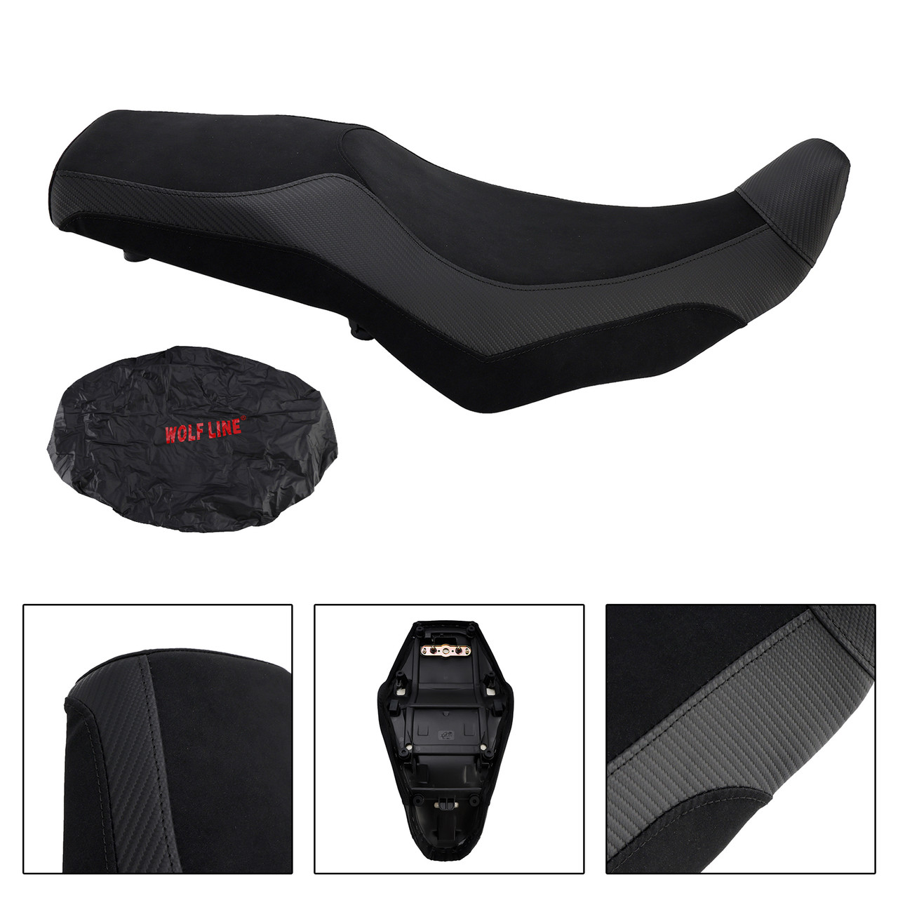 2024-2025 SUZUKI V-Strom800 Rider Passenger Seat Front Rear Cushion Black Generic