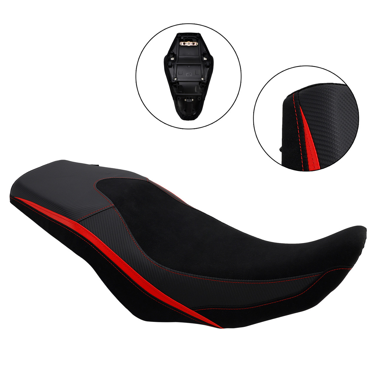 2024-2025 SUZUKI V-Strom800 DL800 Rider Passenger Seat Front Rear Cushion Red Generic
