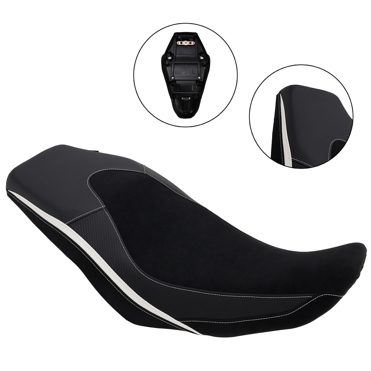 2024-2025 SUZUKI V-Strom800 DL800 Rider Passenger Seat Front Rear Cushion White Generic