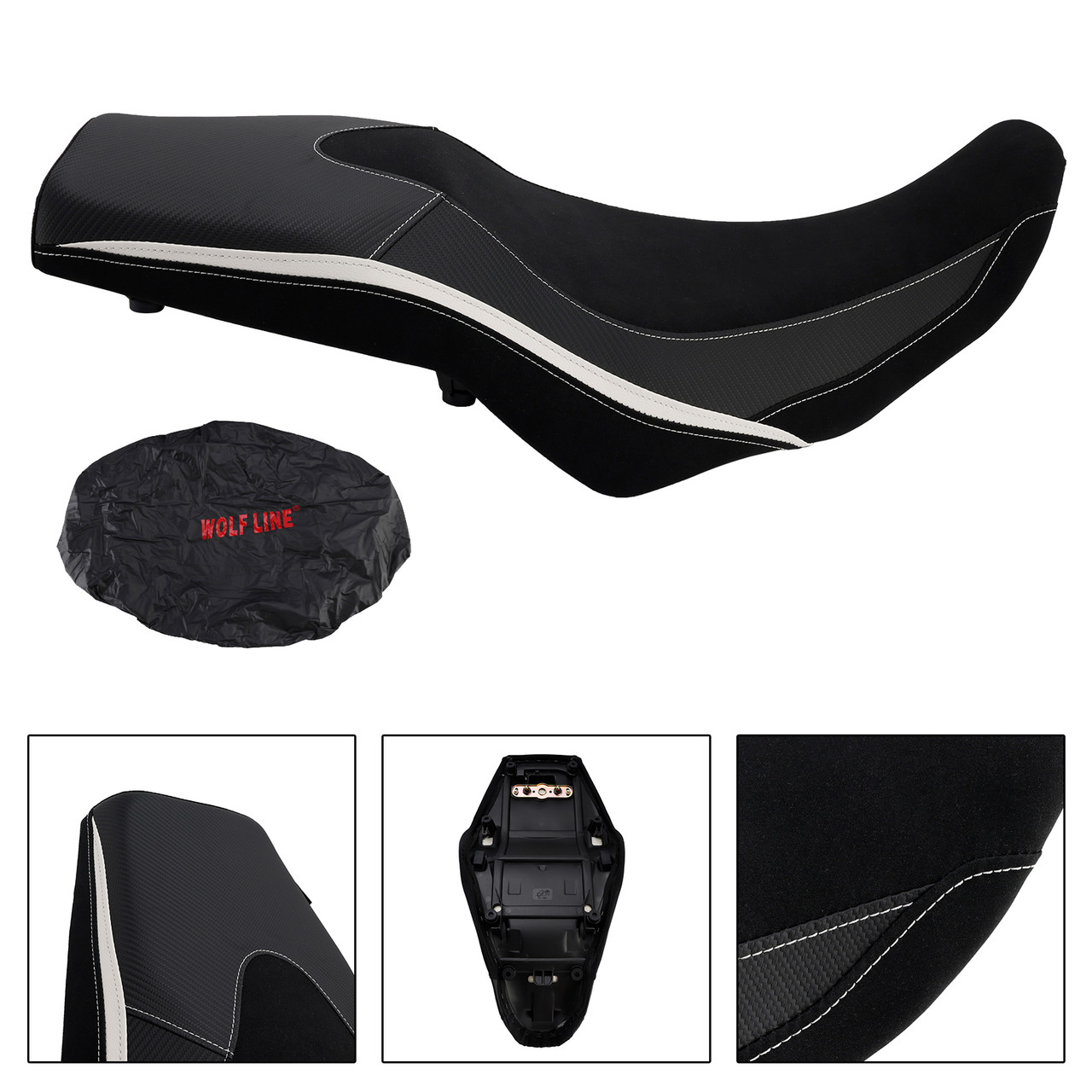 2024-2025 SUZUKI V-Strom800 DL800 Rider Passenger Seat Front Rear Cushion White Generic