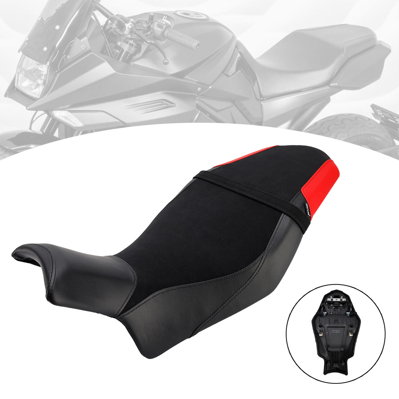 2019-2024 Suzuki Katana Rider Passenger Seat Front Rear Cushion +20Mm Red Generic