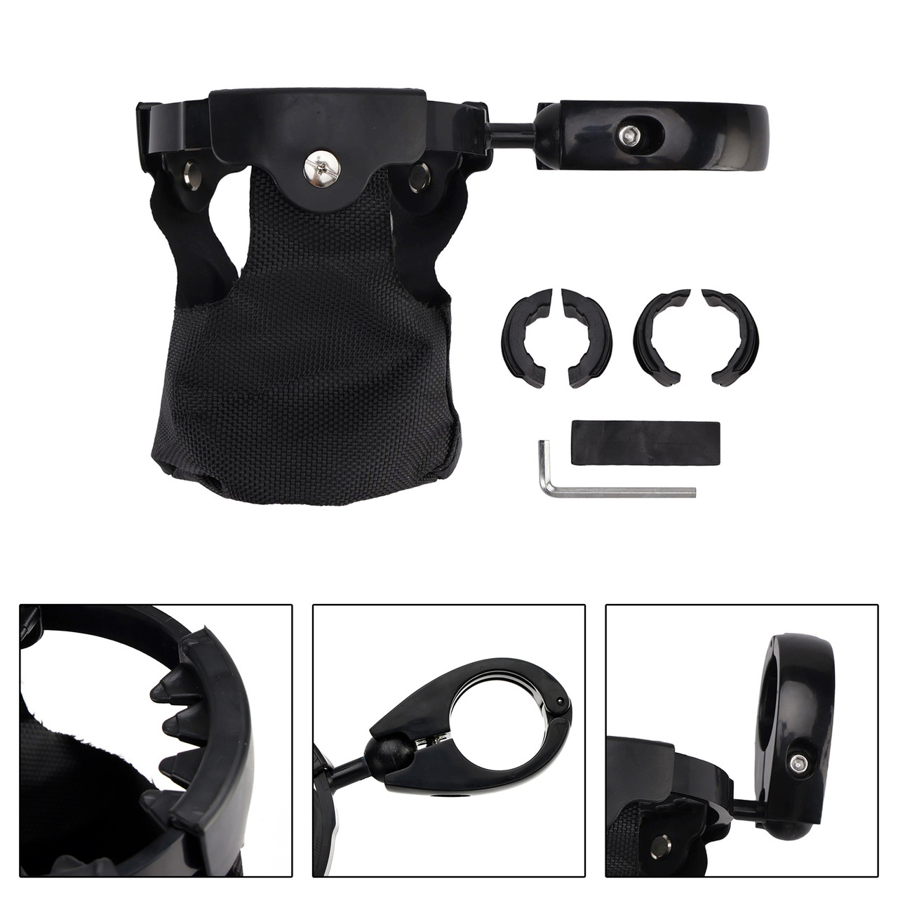 Utv Polaris Ranger Cup Bracket Holder Bottle Cargo Carrier Black Generic