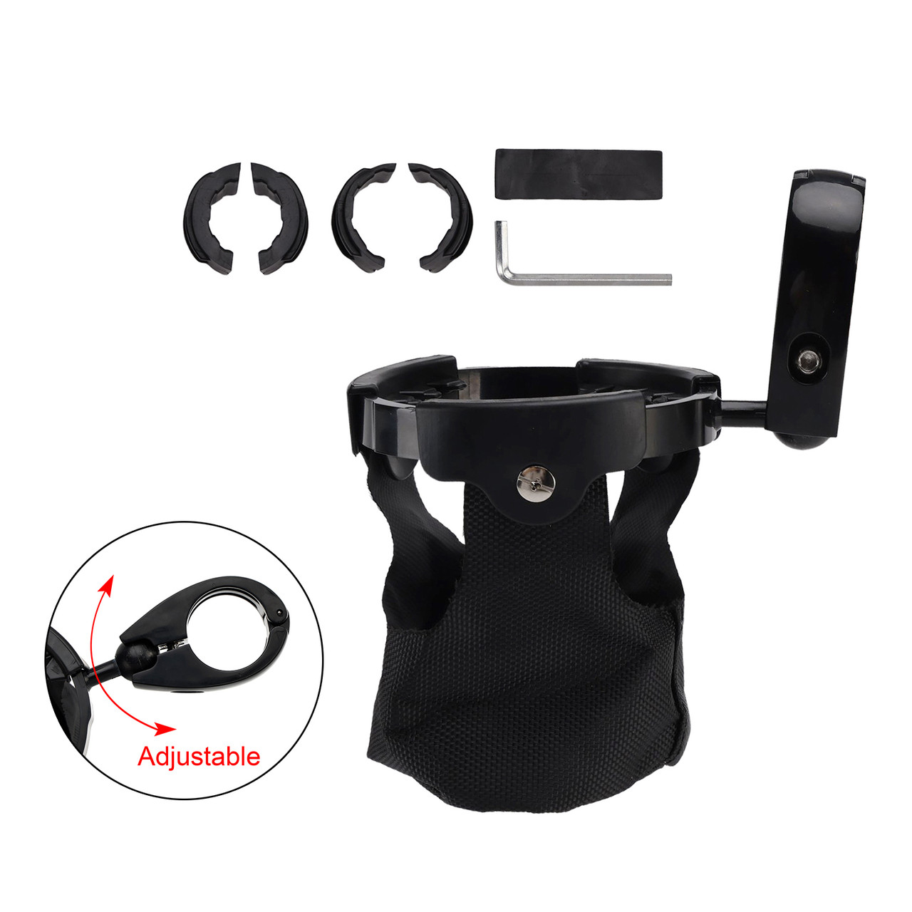 Utv Polaris Ranger Cup Bracket Holder Bottle Cargo Carrier Black Generic