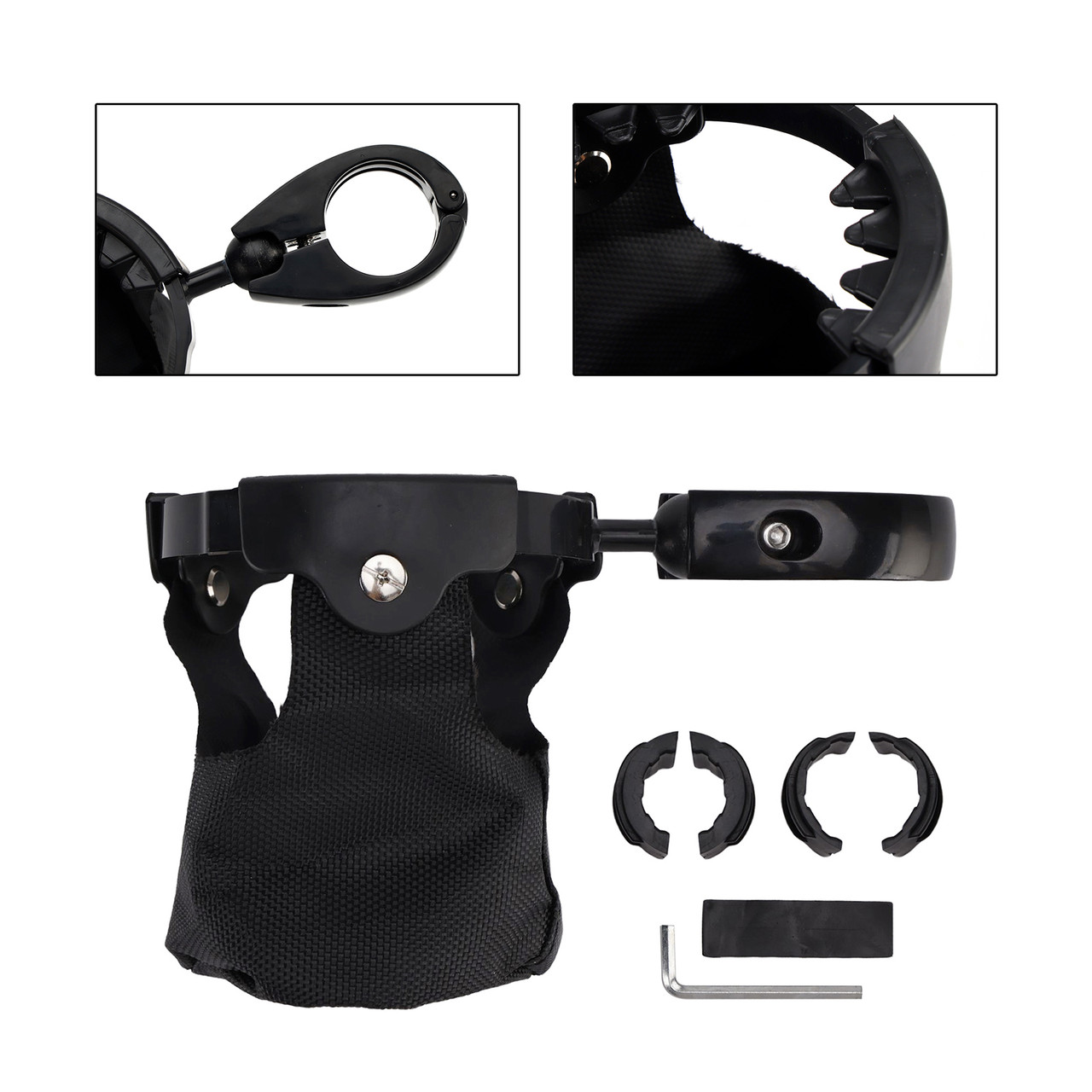 Utv Polaris Ranger Cup Bracket Holder Bottle Cargo Carrier Black Generic