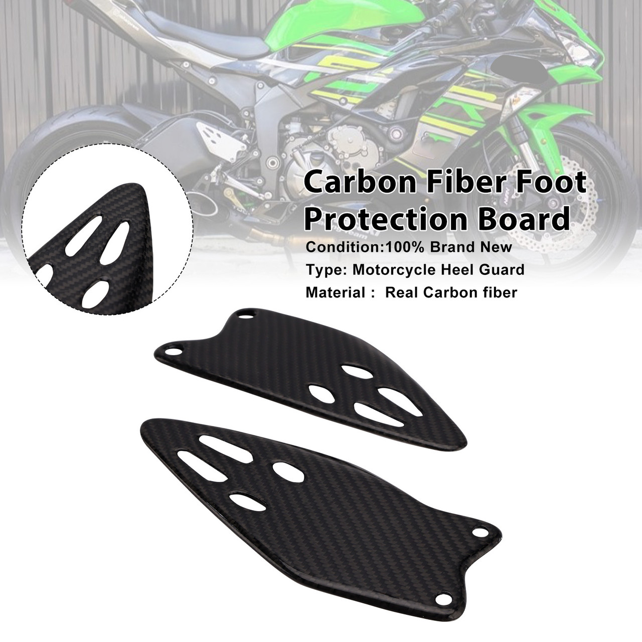 2019-2025 Kawasaki ZX-6R 636 Carbon Fiber Foot Protection Board Generic