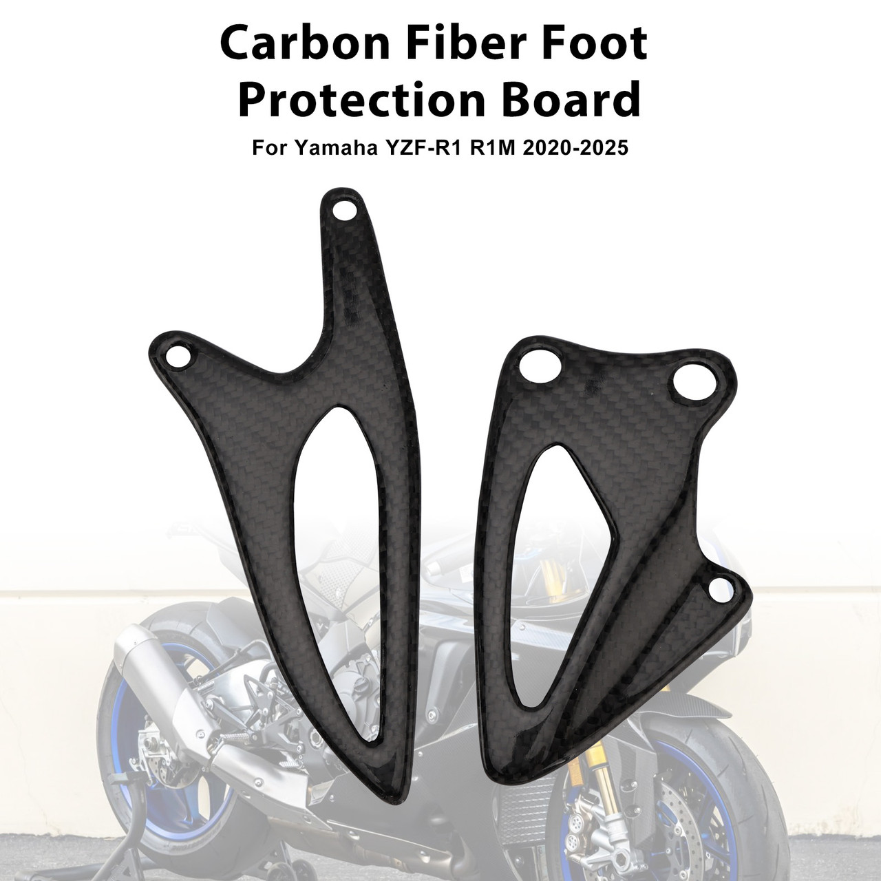 2020-2025 Yamaha YZF-R1 R1M Carbon Fiber Foot Protection Board Generic