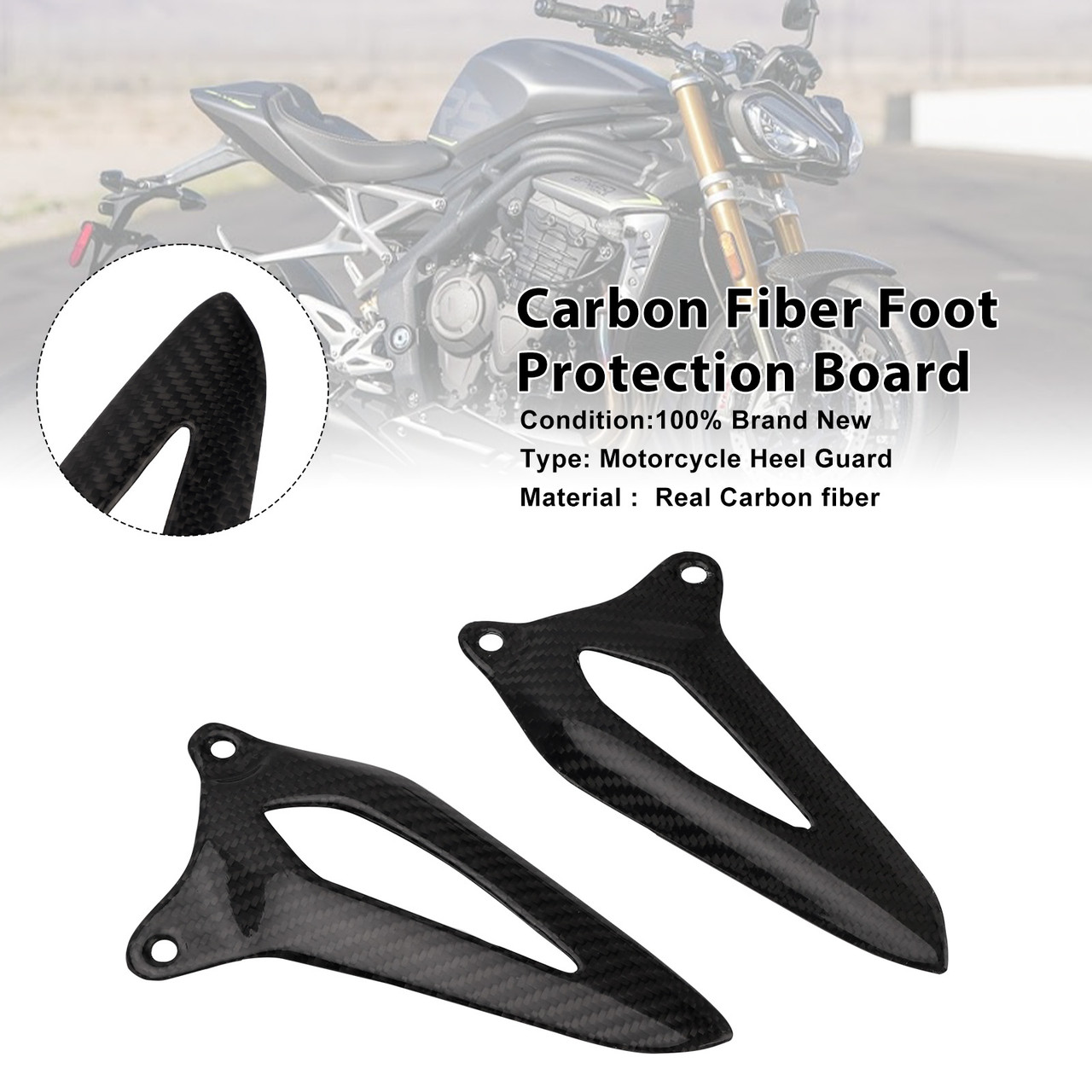 2021-2025 Triumph Speed Triple 1200RS 1200RR Carbon Fiber Foot Protection Board Generic