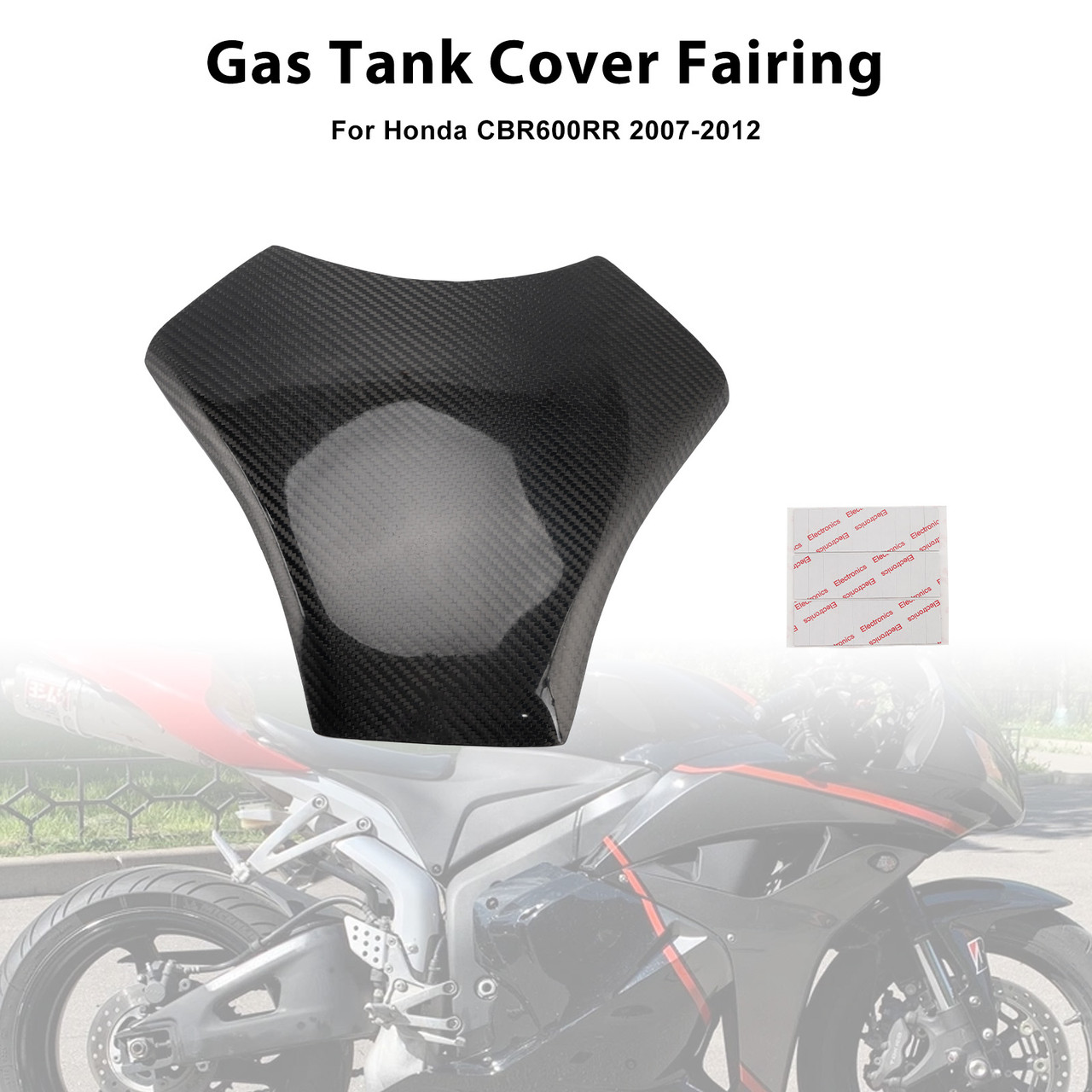 2007-2012 Honda CBR600RR Gas Tank Cover Fairing Real Carbon Fiber Generic