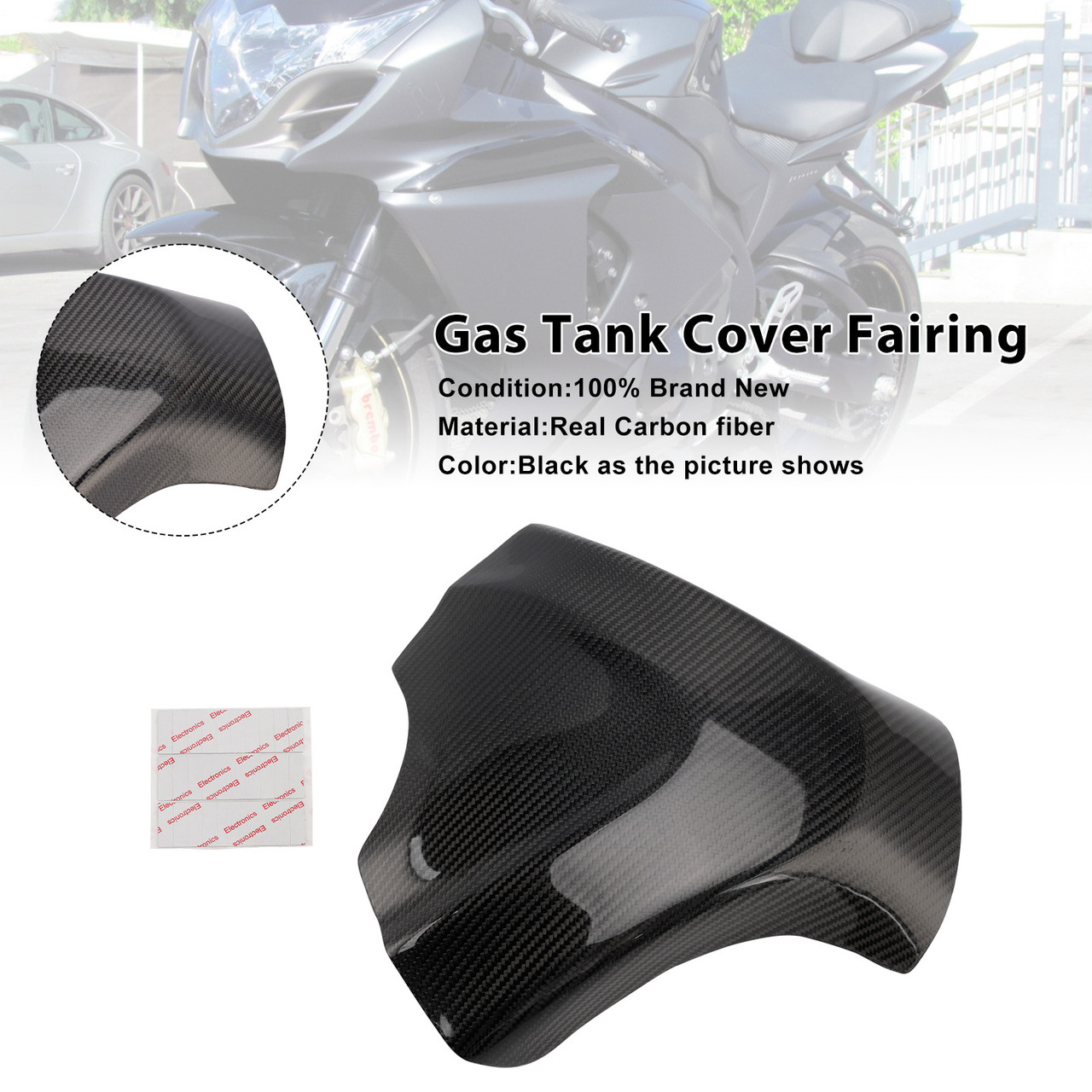 2009-2016 Suzuki GSXR1000 Gas Tank Cover Fairing Real Carbon Fiber Generic