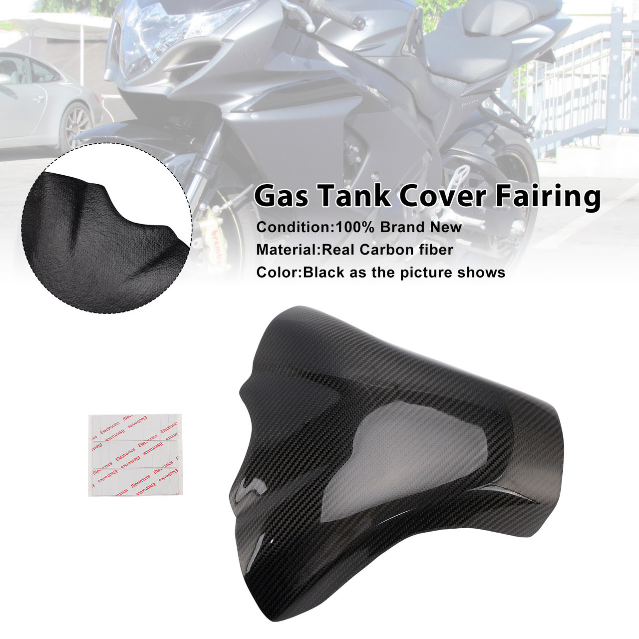 2017-2025 Suzuki GSX-R1000 Gas Tank Cover Fairing Real Carbon Fiber Generic