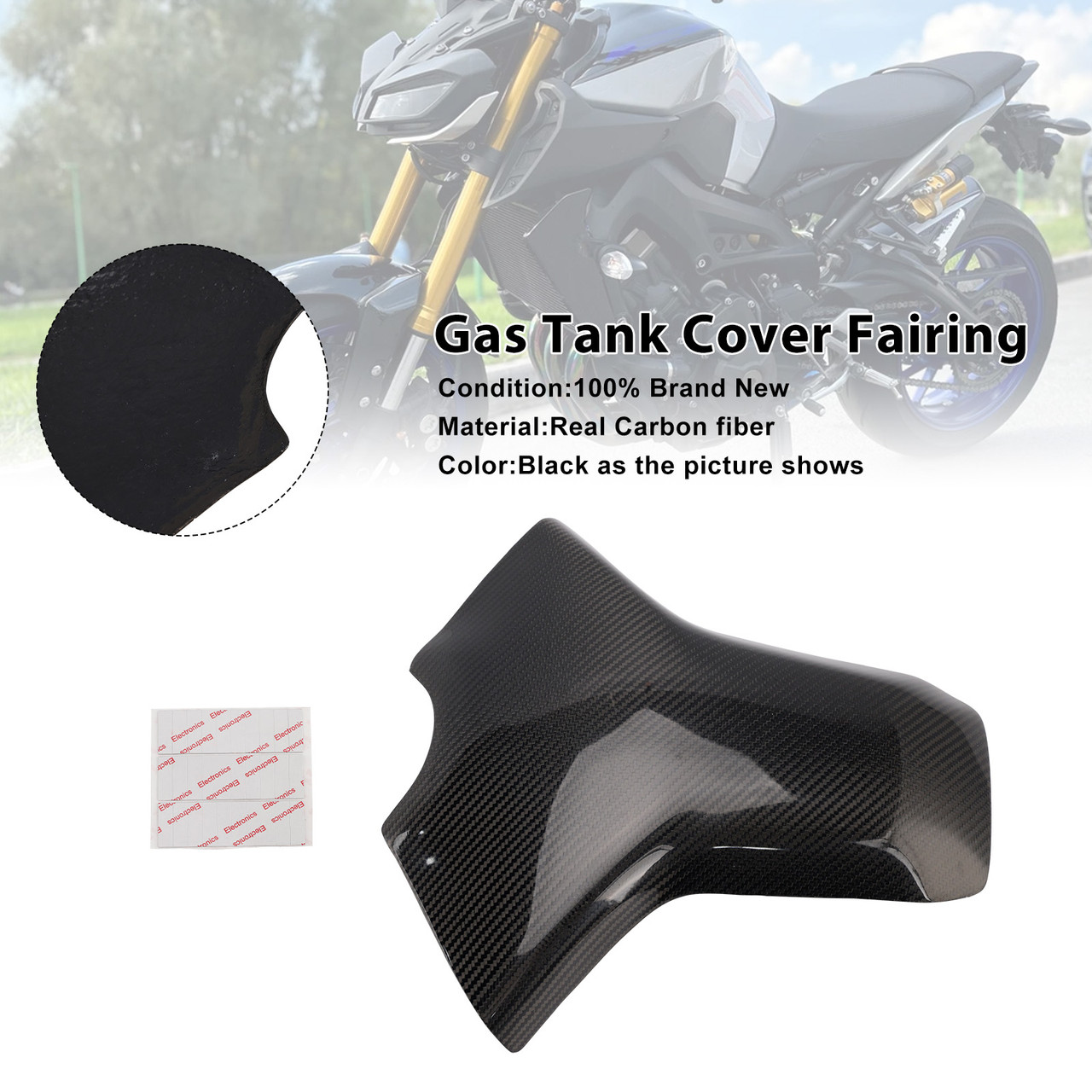 2014-2020 Yamaha MT-09 FZ-09 Gas Tank Cover Fairing Real Carbon Fiber Generic