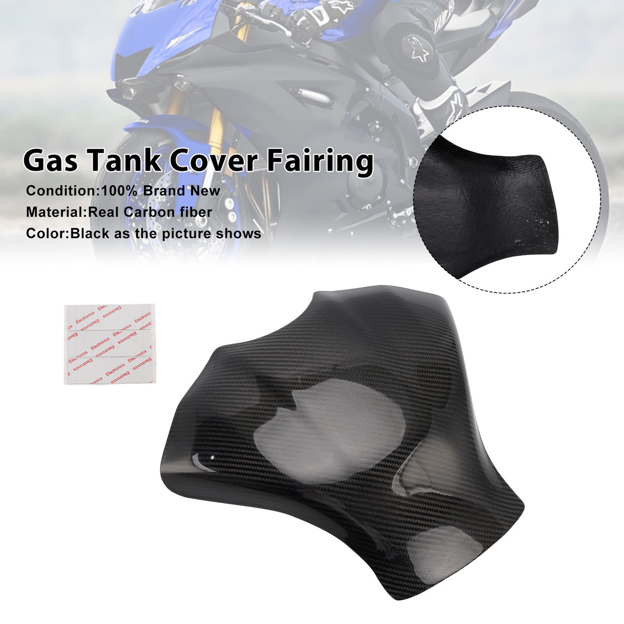 2015-2025 Yamaha YZF-R1/ R1M/ R1S Gas Tank Cover Fairing Real Carbon Fiber Generic