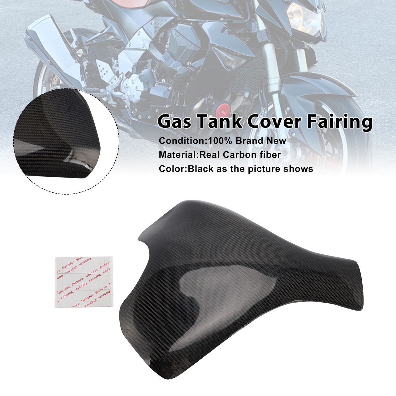 2010-2012 Kawasaki Z1000 Real Carbon Fiber Tank Cover Fairing Generic