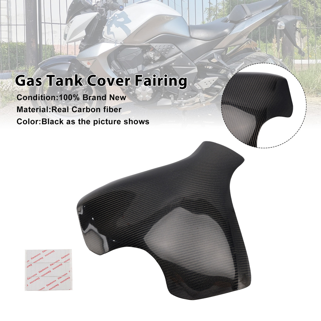 2010-2012 Kawasaki Z1000 Real Carbon Fiber Tank Cover Fairing Generic