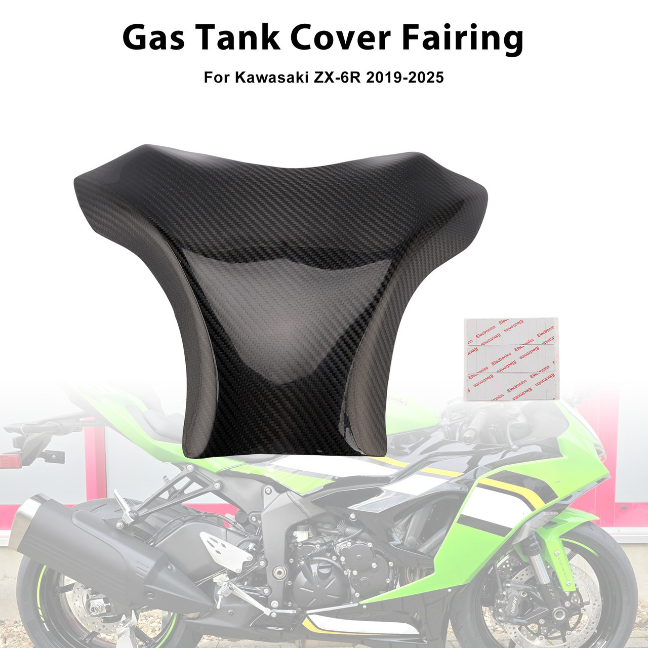 2019-2025 Kawasaki ZX-6R Gas Tank Cover Fairing Real Carbon fiber Generic