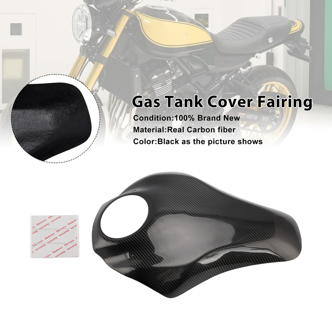 2017-2024 Kawasaki Z900 Gas Tank Cover Fairing Real Carbon fiber Generic