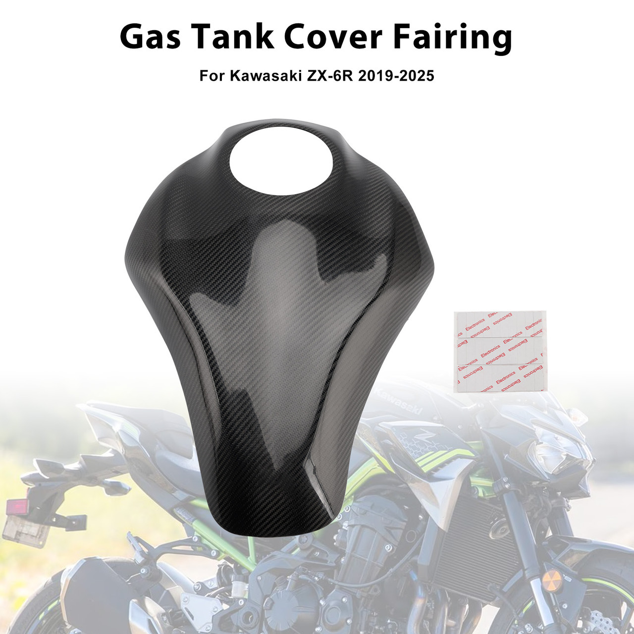2017-2024 Kawasaki Z900 Gas Tank Cover Fairing Real Carbon fiber Generic