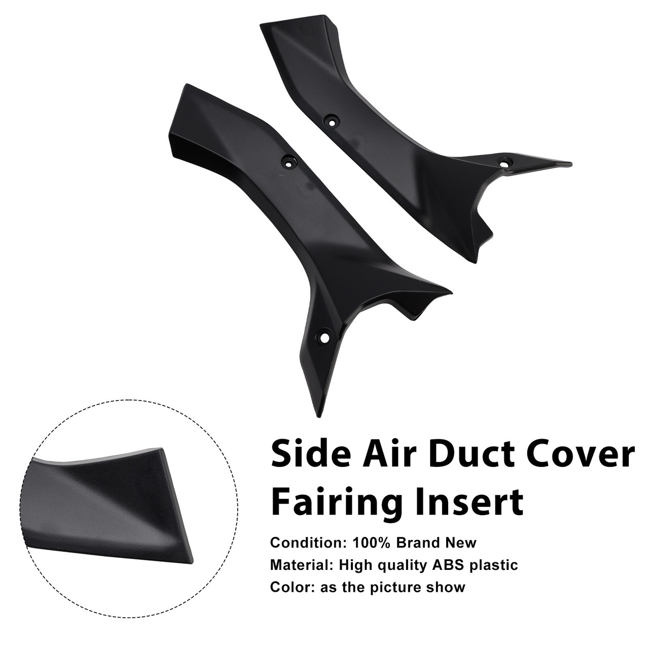 2017-2020 Yamaha YZF R6 Side Air Duct Cover Fairing Insert Black Generic