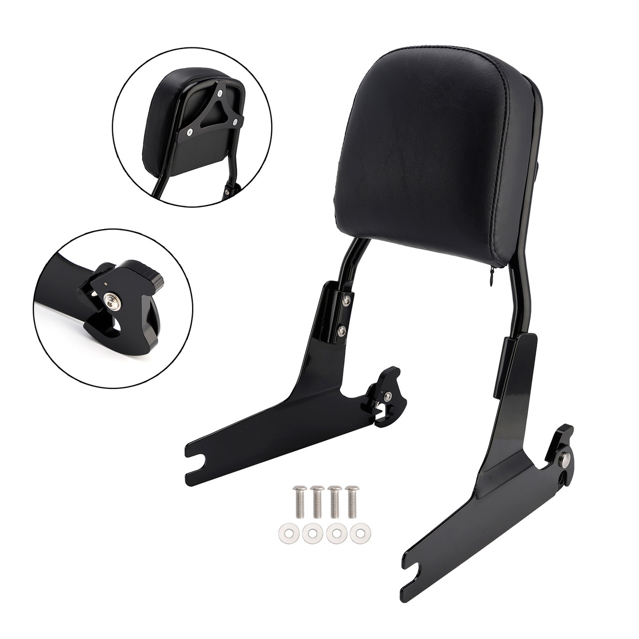 2000-2017 Softail Sissy Bar Passenger Sissy Bar Backrest Black Generic