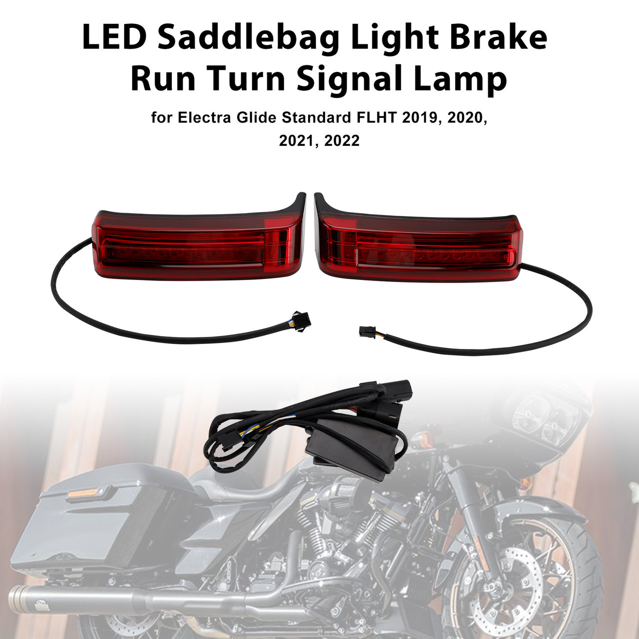 2014-2023 Electra Glide Ultra LED Saddlebag Light Brake Run Turn Signal Lamp Red Generic