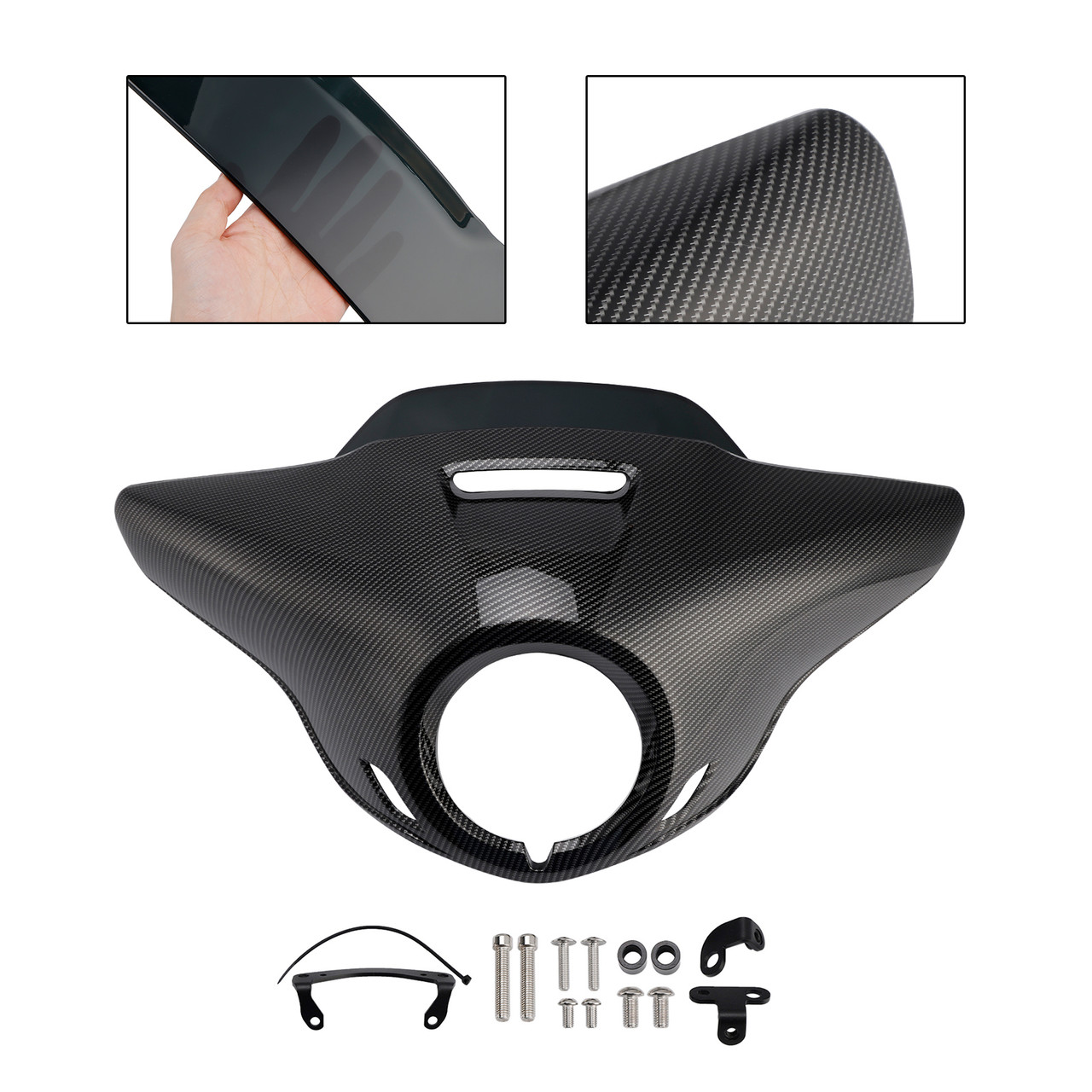 2021-2024 HONDA CM300 CM500 Windshield Headlight Fairing Carbon+Black Generic