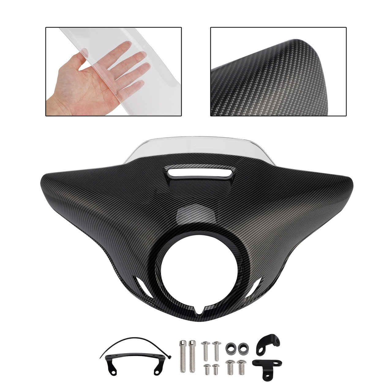 2021-2024 HONDA CM300 CM500 Windshield Headlight Fairing Carbon+Clear Generic