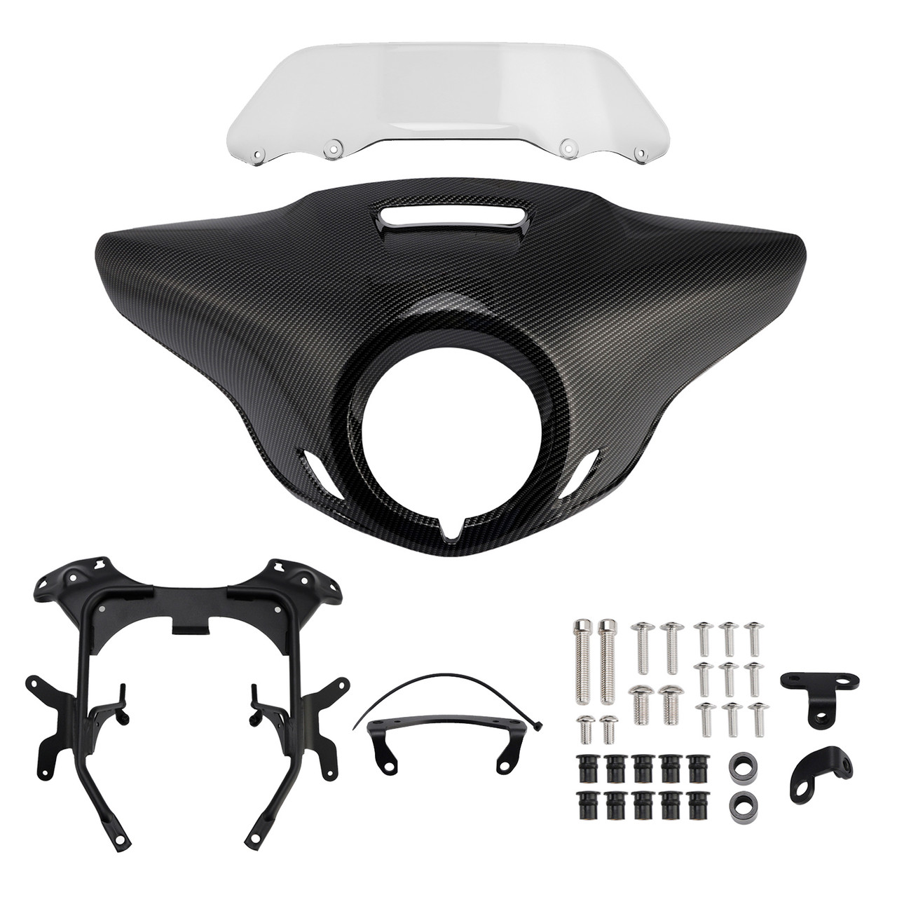 2021-2024 HONDA CM300 CM500 Windshield Headlight Fairing Carbon+Clear Generic