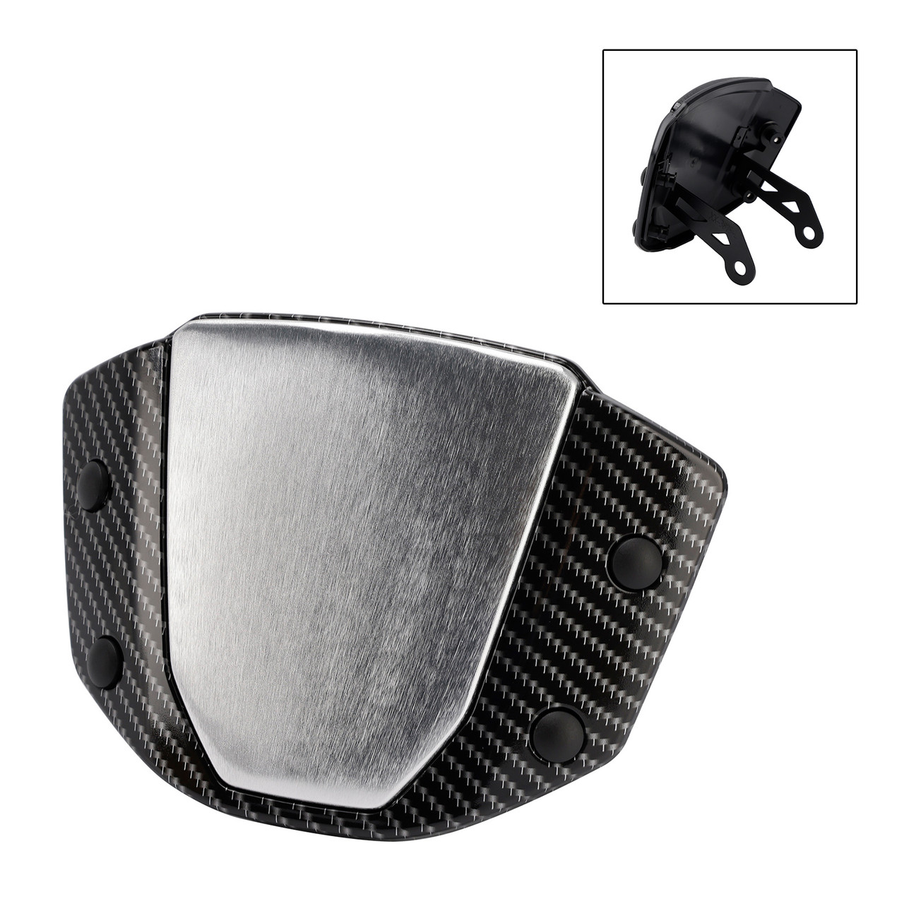 2024-2025 HONDA CB650R Windshield WindScreen Silver+Simulated Carbon Generic