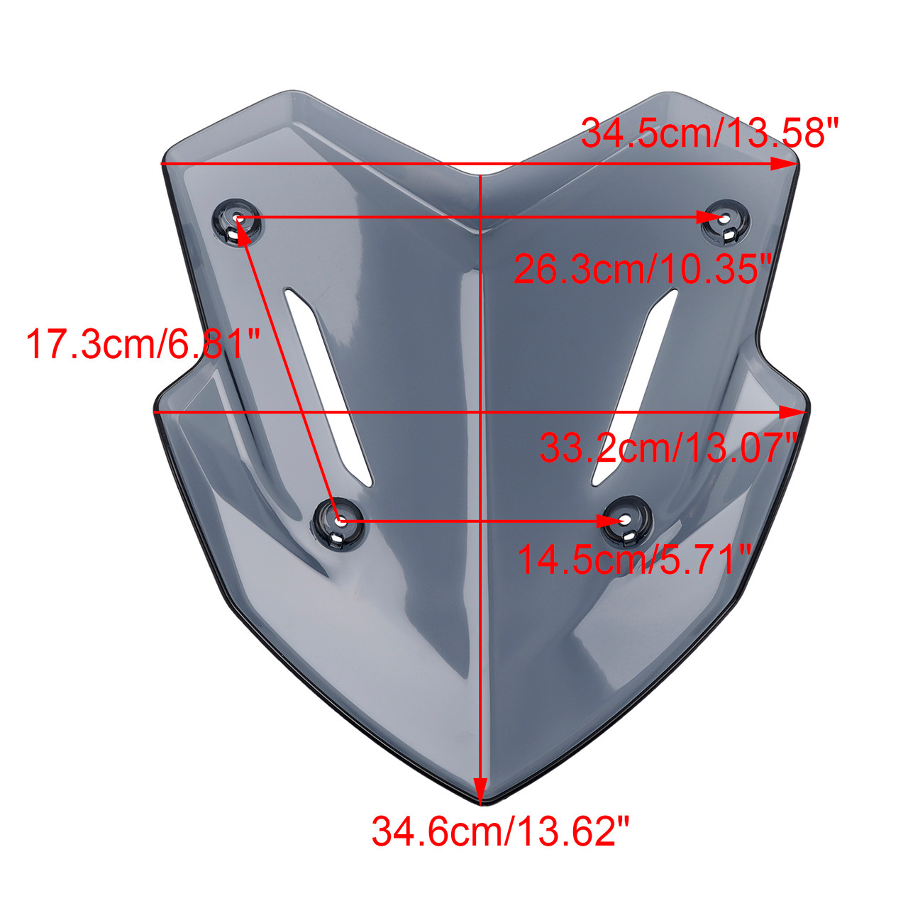 2025- Kawasaki X-MAX 300 Windshield Windscreen Gray Generic