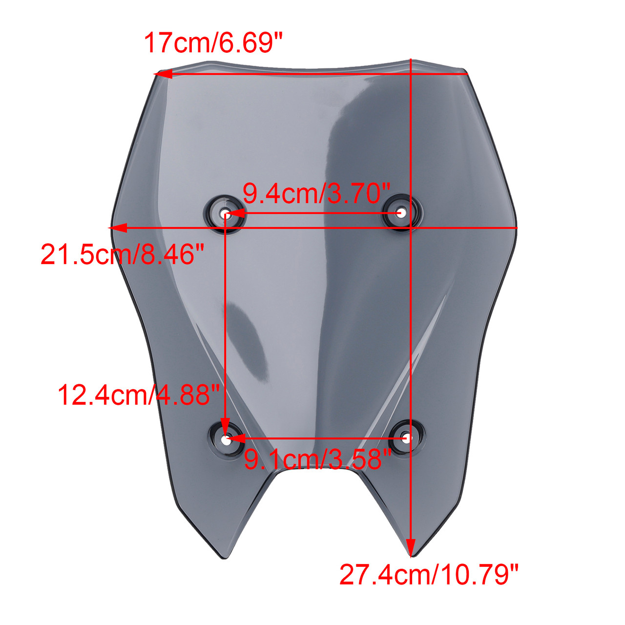 2025- Kawasaki Z900 Windshield Windscreen Gray Generic