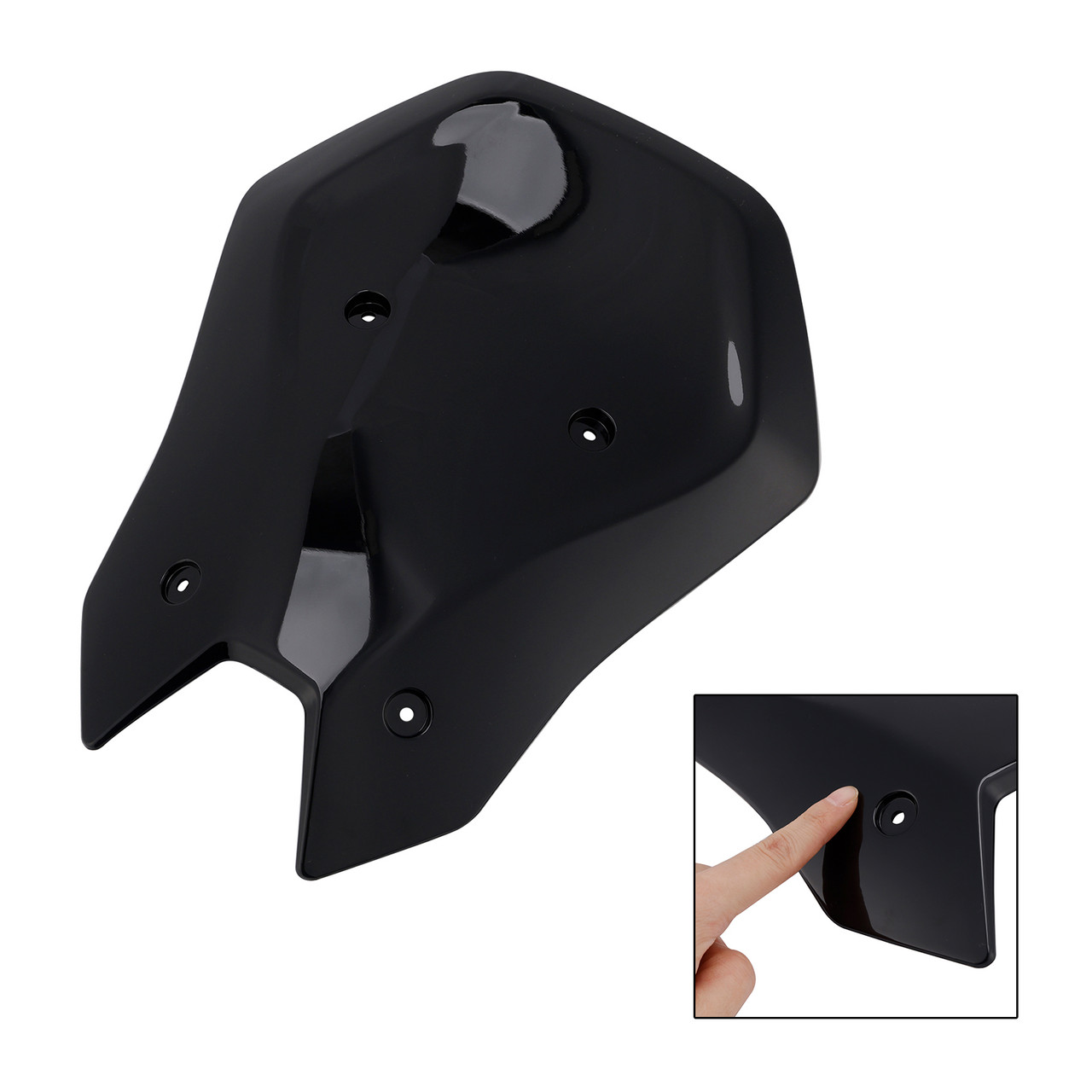 2025- Kawasaki Z900 ABS Plastic Windshield Windscreen Black Generic