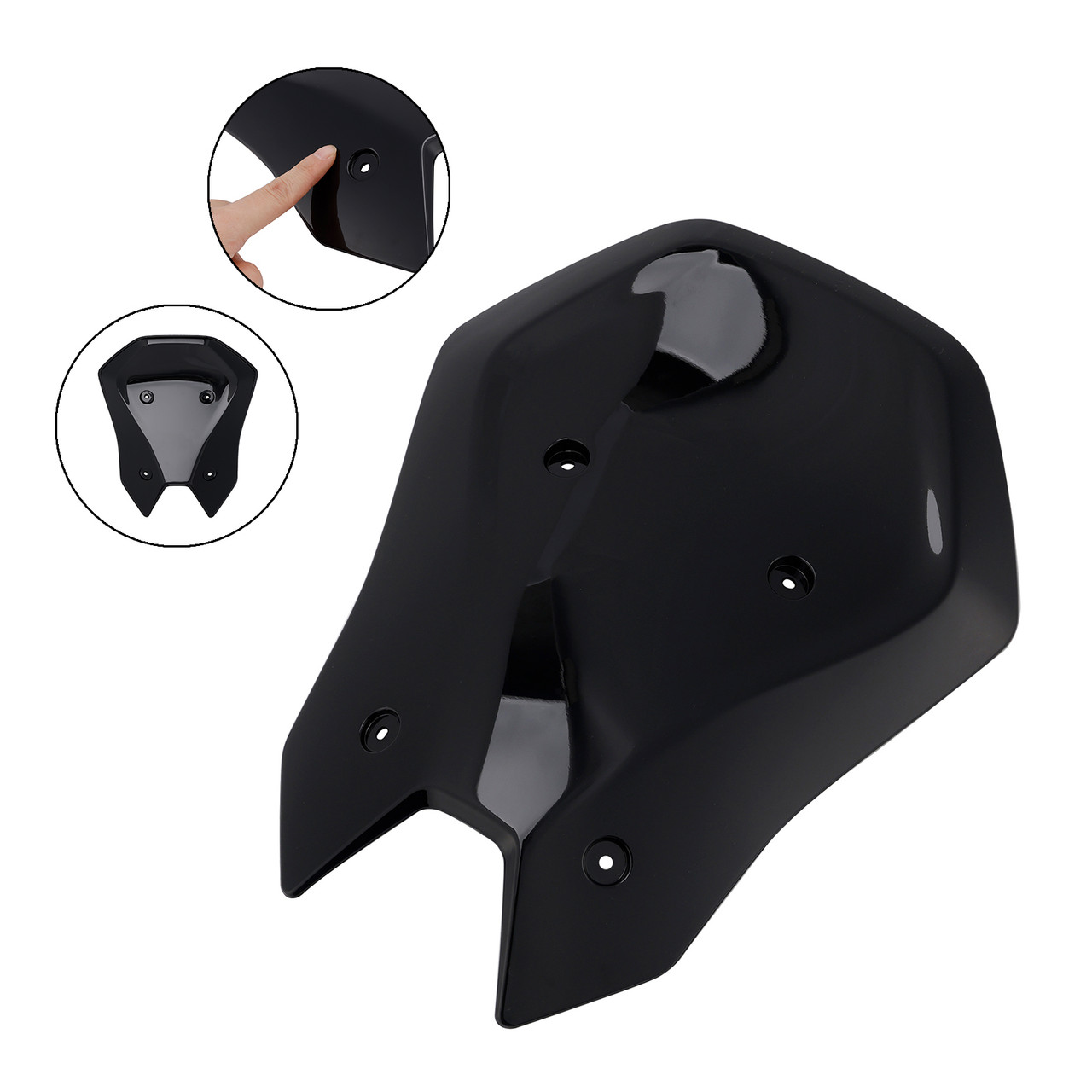 2025- Kawasaki Z900 ABS Plastic Windshield Windscreen Black Generic