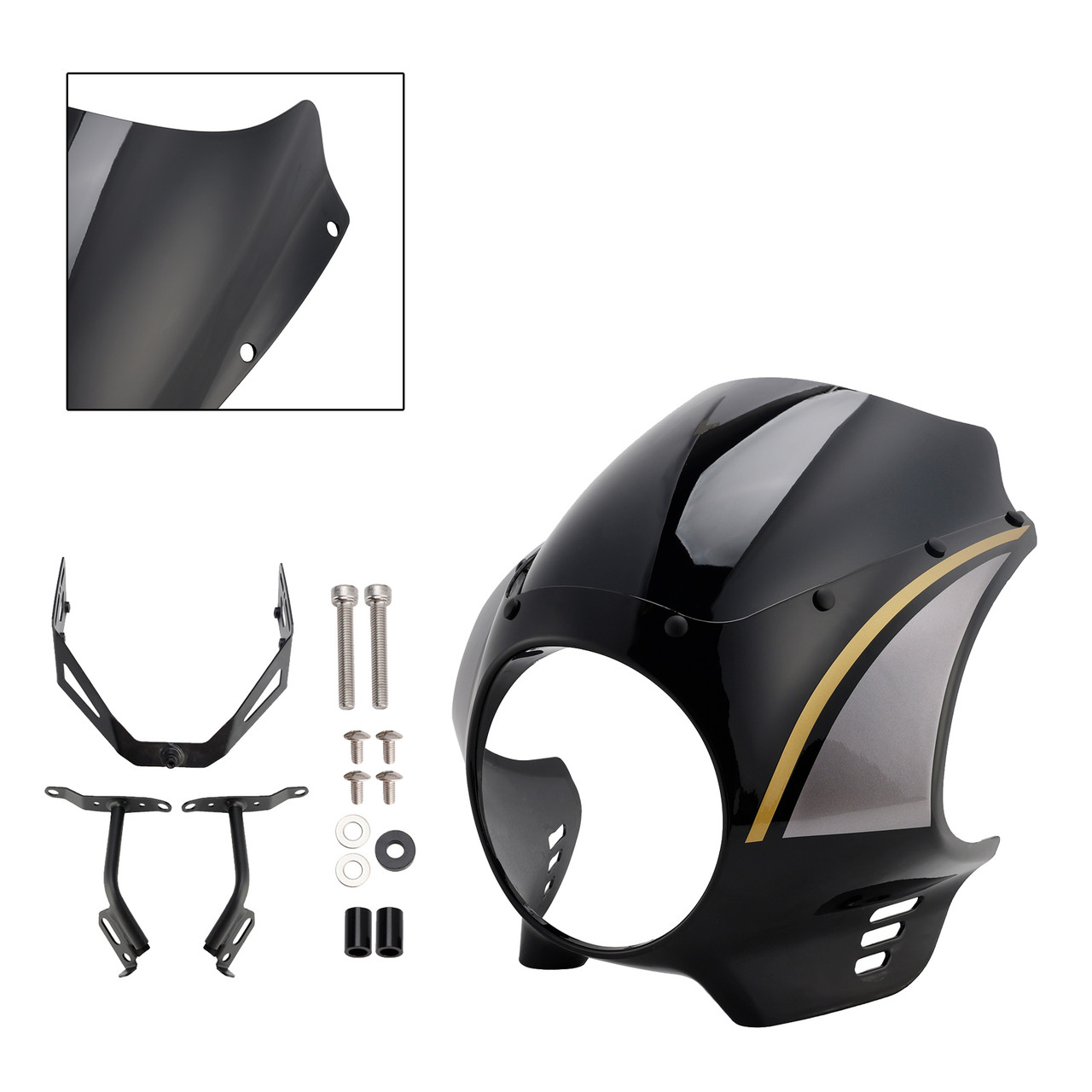 2022-2025 Yamaha XSR900 Headlight Fairing Windshield Black Generic